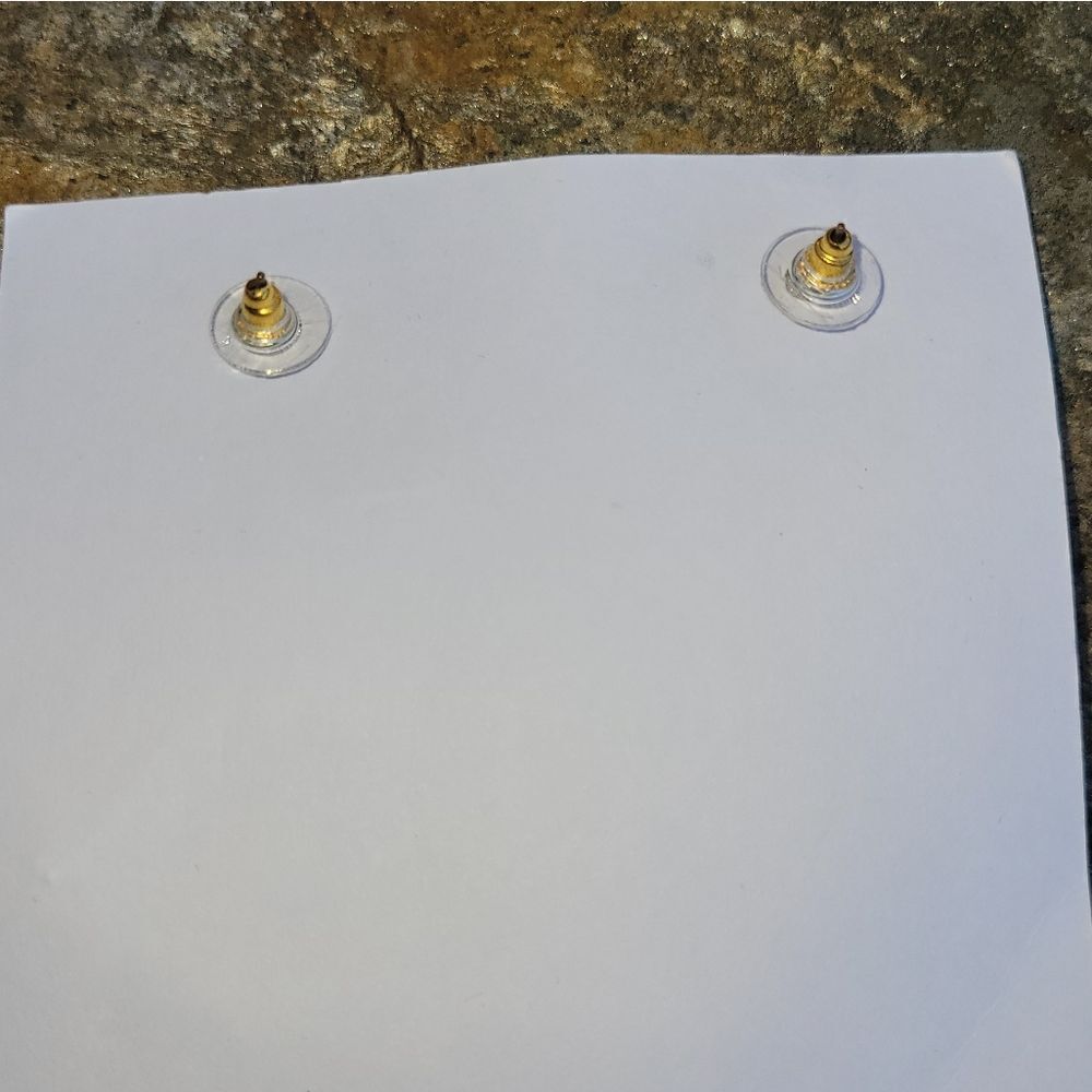White Seeded Beaded Hamsa Design Earrings In Goldtone View 4